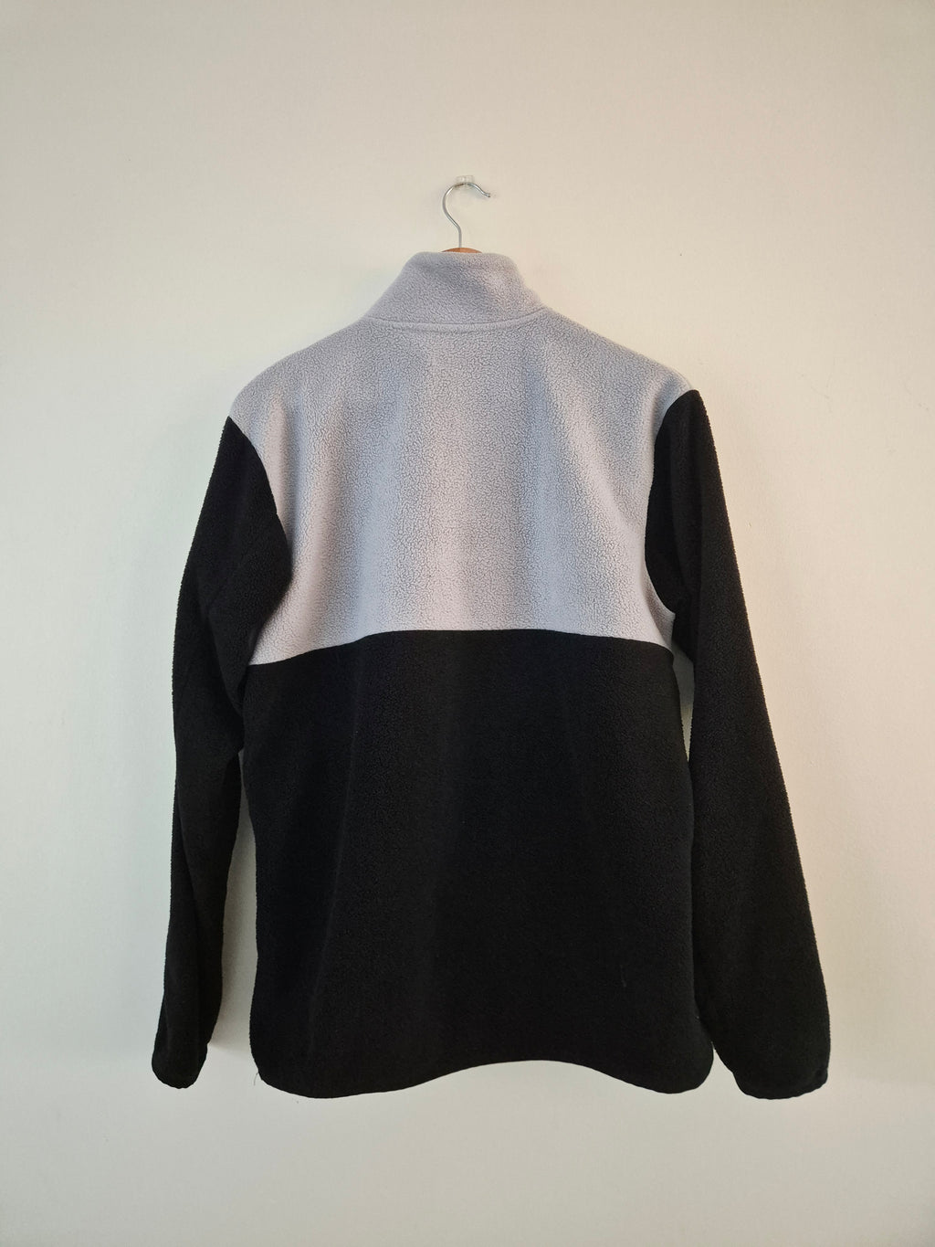 Picture Organic Clothing Sherpa Fleece Pullover Men's Small Black Grey Snap Neck