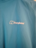 Share Berghaus Hydroshell Women's Waterproof Hooded Jacket UK 10 Blue Hiking Rain Coat