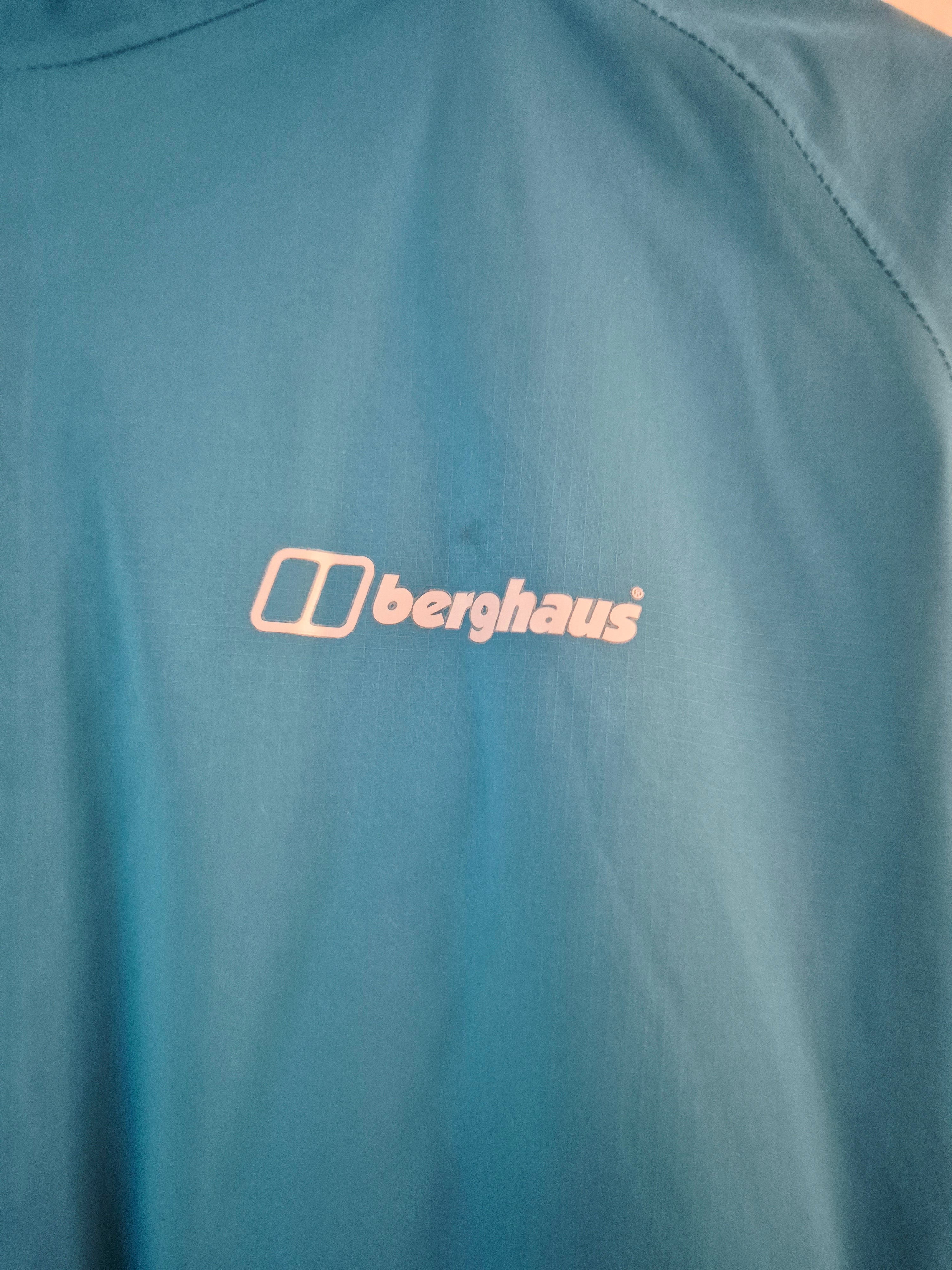 Share Berghaus Hydroshell Women's Waterproof Hooded Jacket UK 10 Blue Hiking Rain Coat