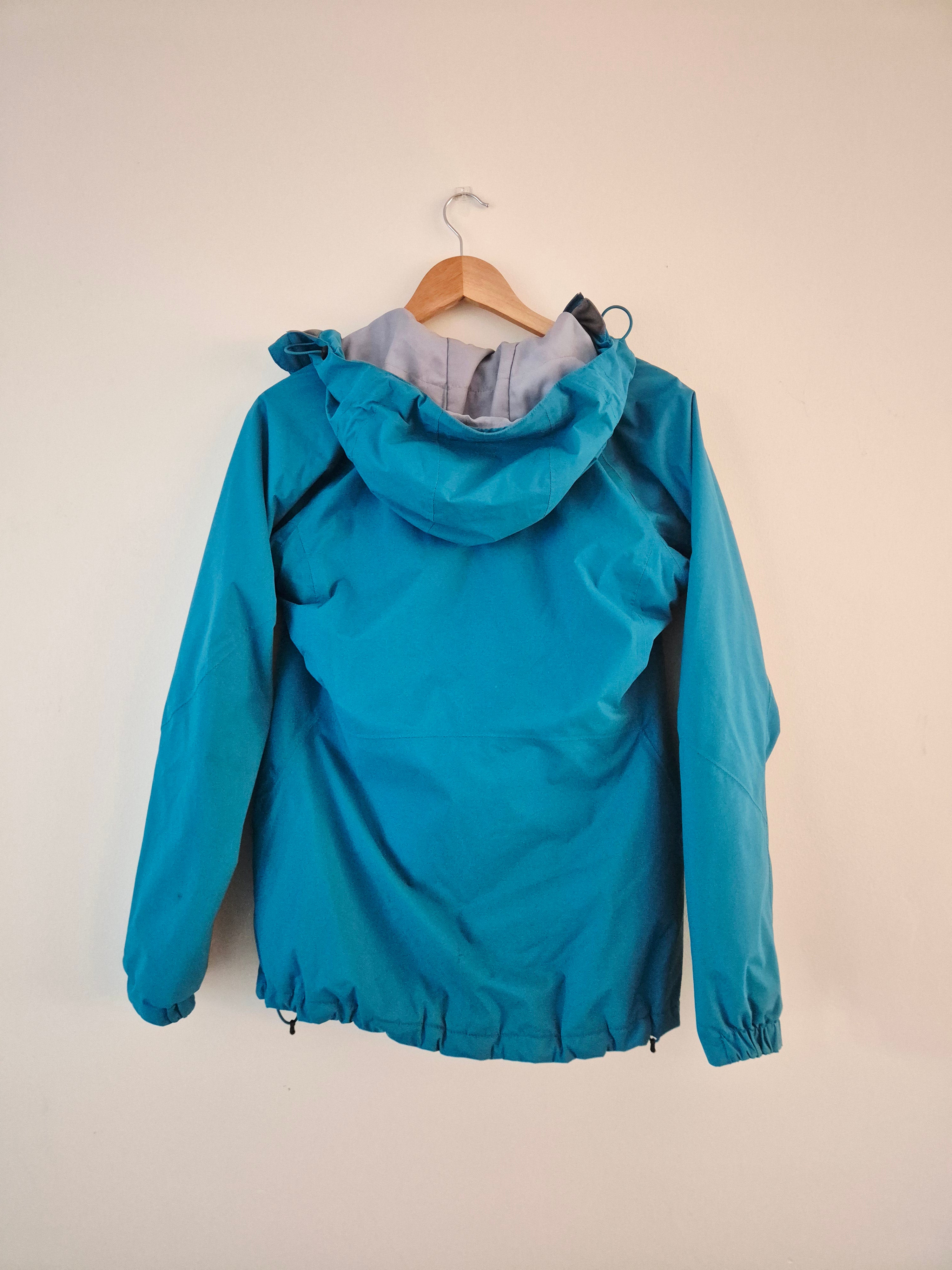 Share Berghaus Hydroshell Women's Waterproof Hooded Jacket UK 10 Blue Hiking Rain Coat