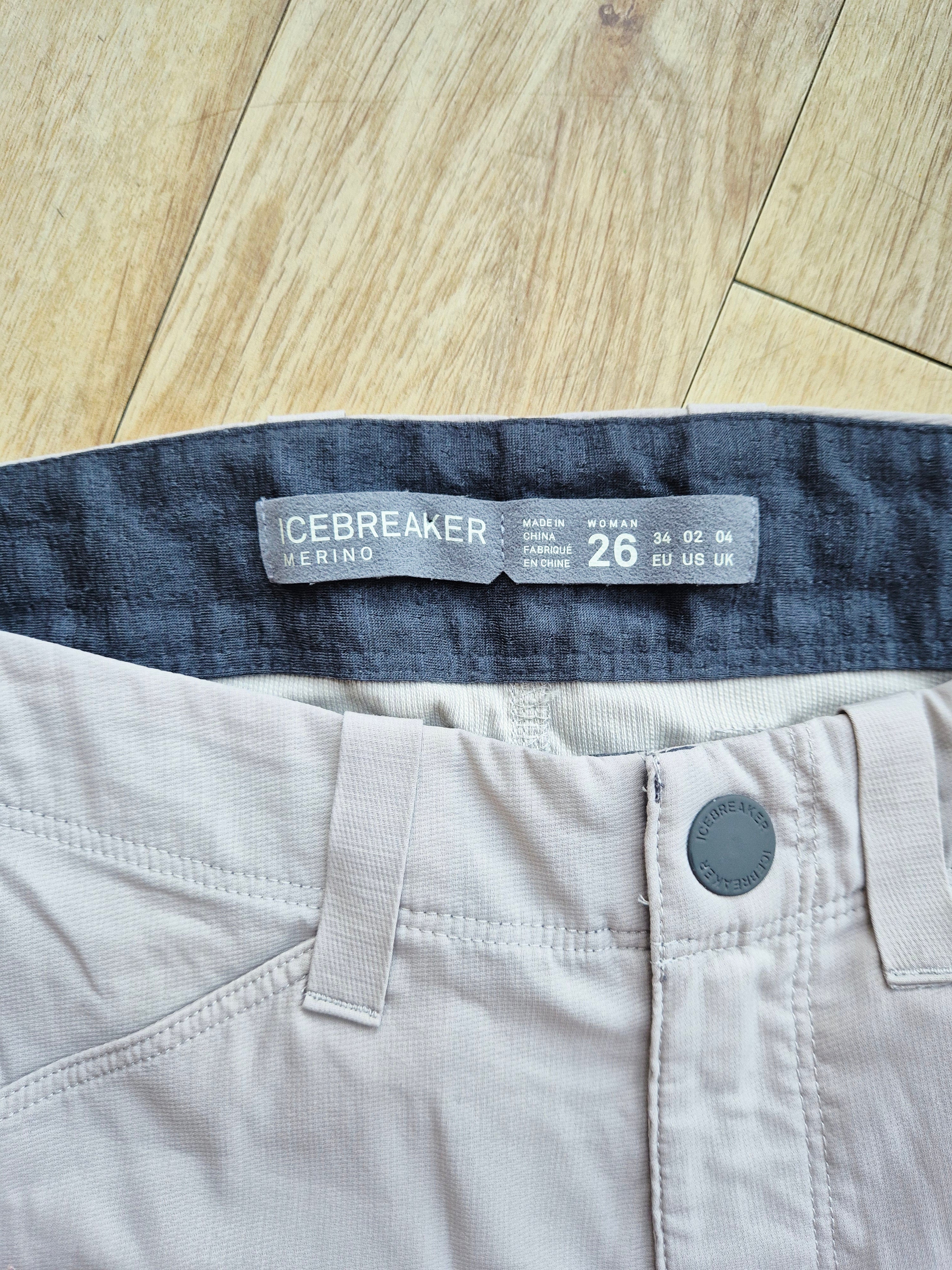 Icebreaker Merino Women's Hiking Trousers UK 04 / W26 Beige Outdoor Walking Pant