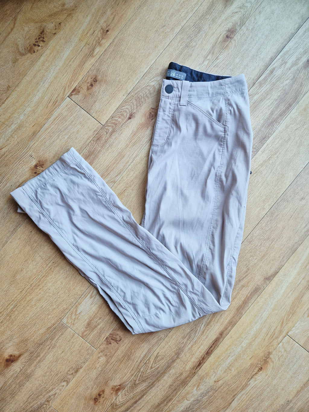 Icebreaker Merino Women's Hiking Trousers UK 04 / W26 Beige Outdoor Walking Pant
