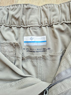 Columbia Omni-Shield Men's Hiking Shorts W34 Beige Outdoor Walking Cargo Shorts