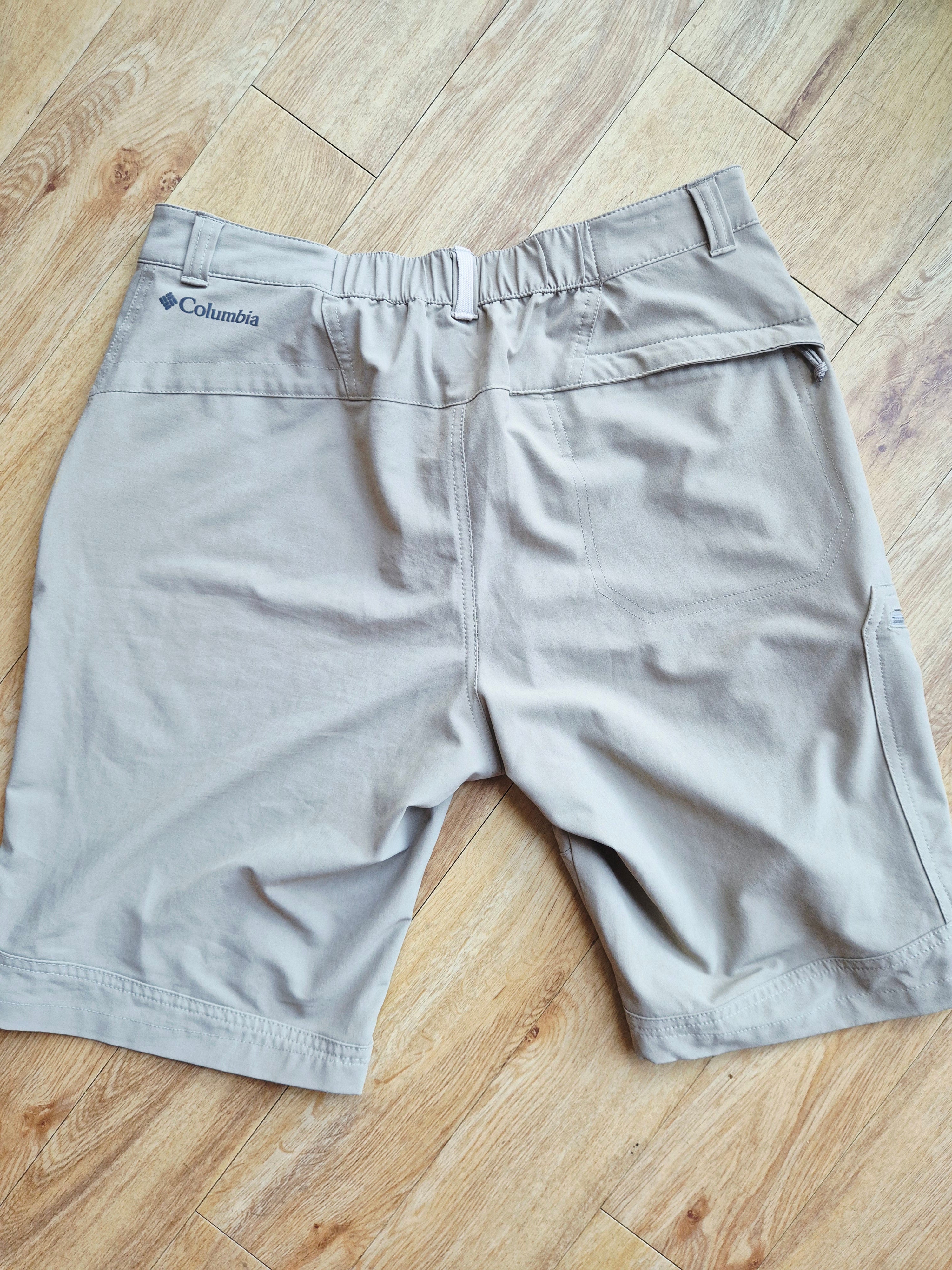 Columbia Omni-Shield Men's Hiking Shorts W34 Beige Outdoor Walking Cargo Shorts